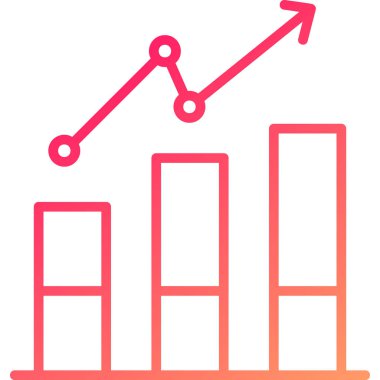 çubuk grafik vektör simgesi
