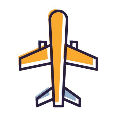 Uçak seyahat simgesi vektör illüstrasyon grafik tasarımı