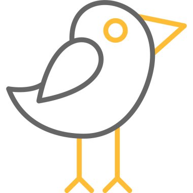 kuş simgesi vektör illüstrasyonu