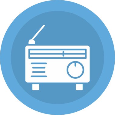 Radyo. Web simgesi basit illüstrasyon