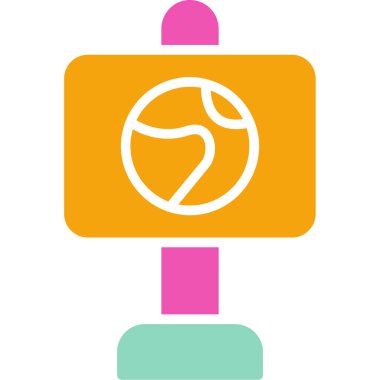 Futbol. Web simgesi basit illüstrasyon