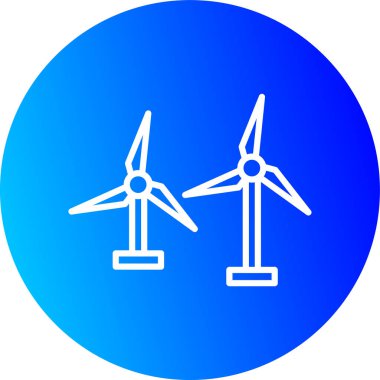 Rüzgar türbini simgesinin vektör çizimi