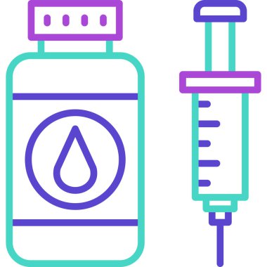 Aşı. Web simgesi basit illüstrasyon