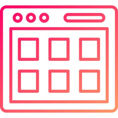 Web simgesi, basit vektör illüstrasyonu