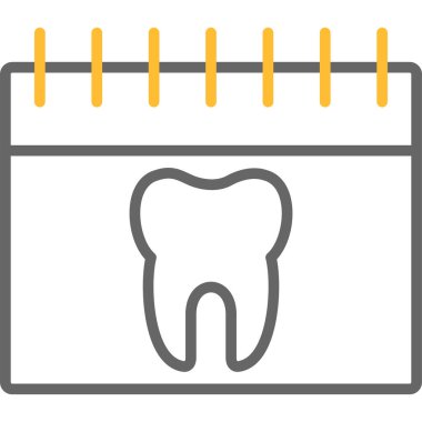 diş simgesi vektör illüstrasyonu
