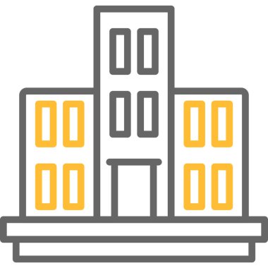 mimari yapı binası simgesi - taslak biçimi