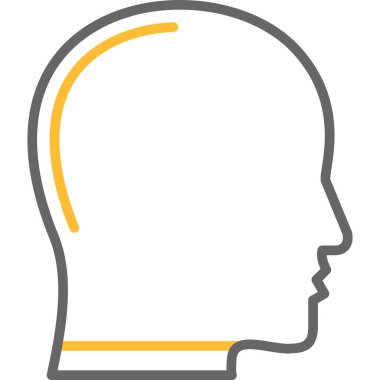 bir ampul simgesi vektör illüstrasyonlu baş