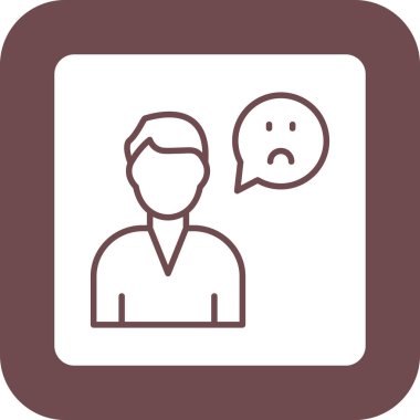 Müşteri vektör simgesi. bu düz sembol turuncu bir renk kullanır, cyan ve gri renkler, beyaz arkaplanda izole edilmiş.