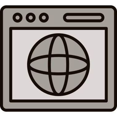 Küre. Web simgesi basit tasarım