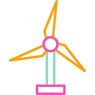 Yel değirmeni Web simgesi basit illüstrasyon