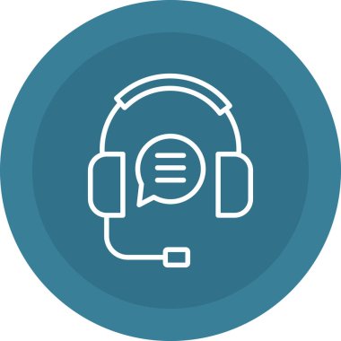 Kulaklık simgesinin vektör illüstrasyonu