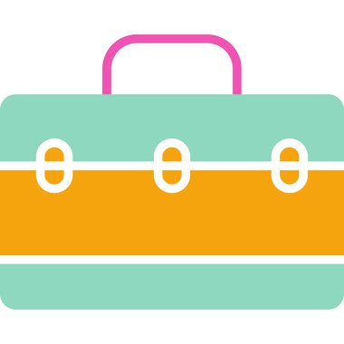 Bavul düz simgesi, vektör çizimi. tatil ve seyahat