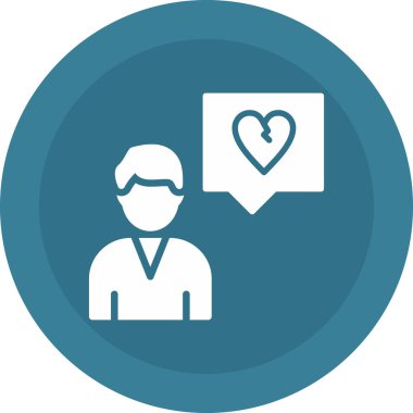 Kalp. Web simgesi basit illüstrasyon