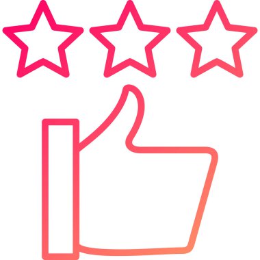 Reyting. Web simgesi basit illüstrasyon