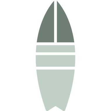 Sörf tahtası simgesi. Web için basit sörf tahtası vektör simgeleri çizimi.