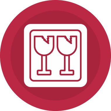 Şarap kadehi simgesinin vektör illüstrasyonu