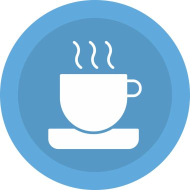 Kahve fincanı ikonu. Web için basit bir kahve fincanı vektör simgesi çizimi.