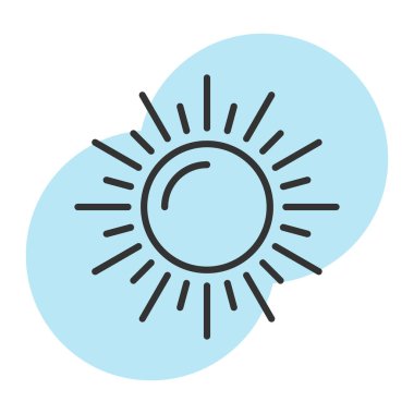 Güneş simgesi, vektör çizim web