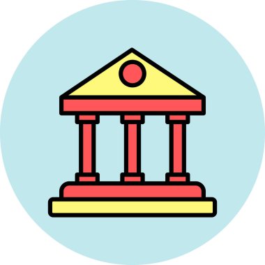 banka simgesi vektör illüstrasyonu