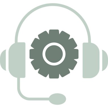 Kulaklık. Web simgesi vektör illüstrasyonu