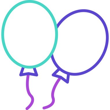 Balonlar. Web simgesi vektör illüstrasyonu