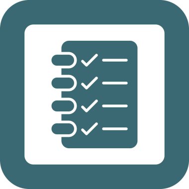 Denetim listesi düz kare vektör simgesi