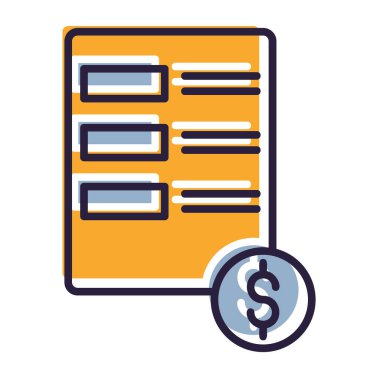 para ve finans hattı ve biçim ikonu vektör tasarımı