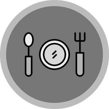 Restoran yemek ikonunun çizimi