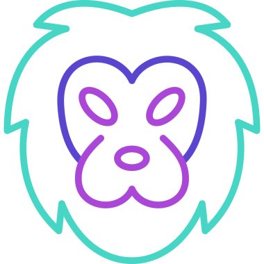 hayvan başı renk ikonu vektör illüstrasyonu