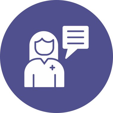 Doktor. Web simgesi basit illüstrasyon