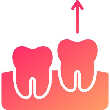 Bir diş simgesinin vektör illüstrasyonu