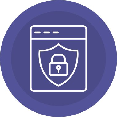 Kilit simgesi. Web simgesi vektör illüstrasyonu