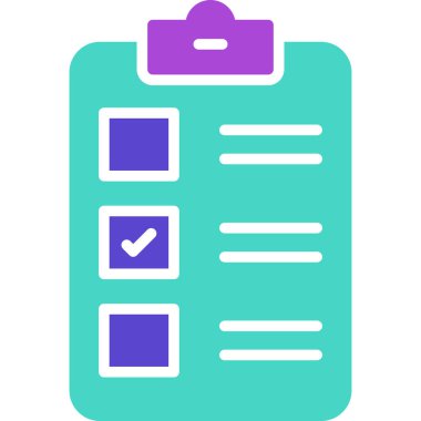 Kontrol listesi. Web simgesi basit illüstrasyon