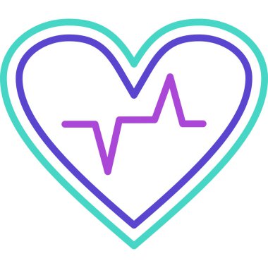 Kalp nabız vektör simgesi