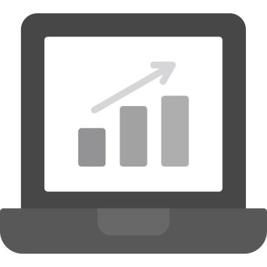 iş grafiği düz vektör simgesi