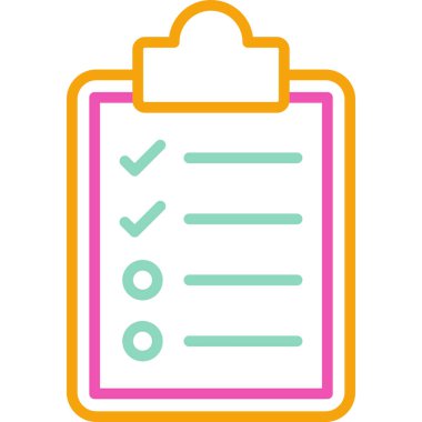 Kontrol listesi. Web simgesi basit illüstrasyon