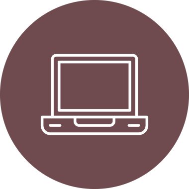 Dizüstü bilgisayar simgesi vektör çizimi