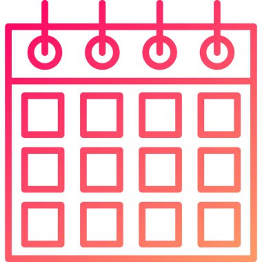 Takvim. Web simgesi basit illüstrasyon