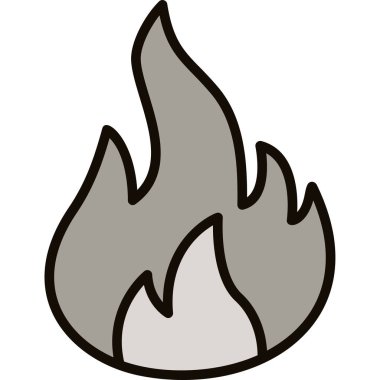 Ateş vektör çizgisi simgesini ateşle