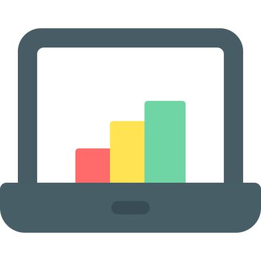 grafik vektörü düz renk simgesi