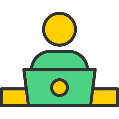 iş simgesi ve vektör illüstrasyonu beyaz arkaplanda izole edildi