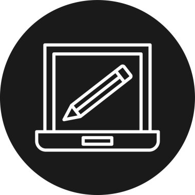 Bilgisayar. Web simgesi basit illüstrasyon