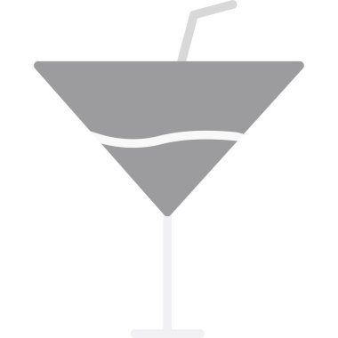 Kokteyl ikonu vektör illüstrasyonu