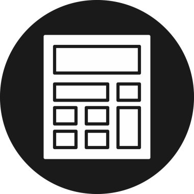 Hesap makinesi. Web simgesi basit illüstrasyon