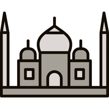 Cami vektör satırı simgesi