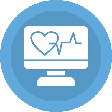 Kalp simgesinin vektör illüstrasyonu