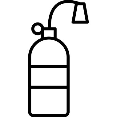 Söndürücü vektör çizgisi tasarım simgesi dekoru