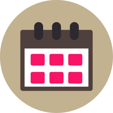 Takvim. Web simgesi basit illüstrasyon