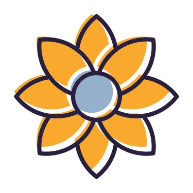 çiçek simgesi vektör illüstrasyonu