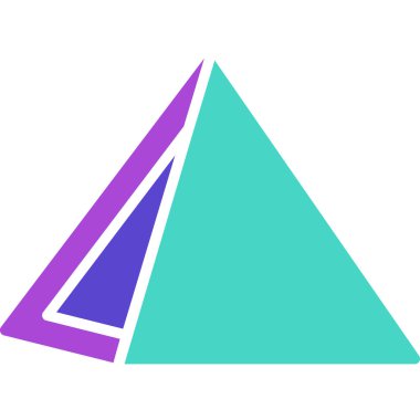 üçgen simgesi, düz tasarım biçimi